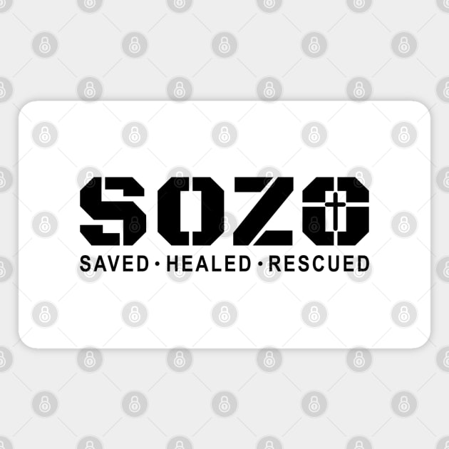 Sozo Greek for Saved, Healed, Rescued; Salvation and Beyond Magnet by The Witness